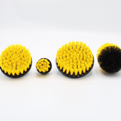 SET OF 4 BRUSHES (YELLOW HARD FIBERS) FOR DRILL 1